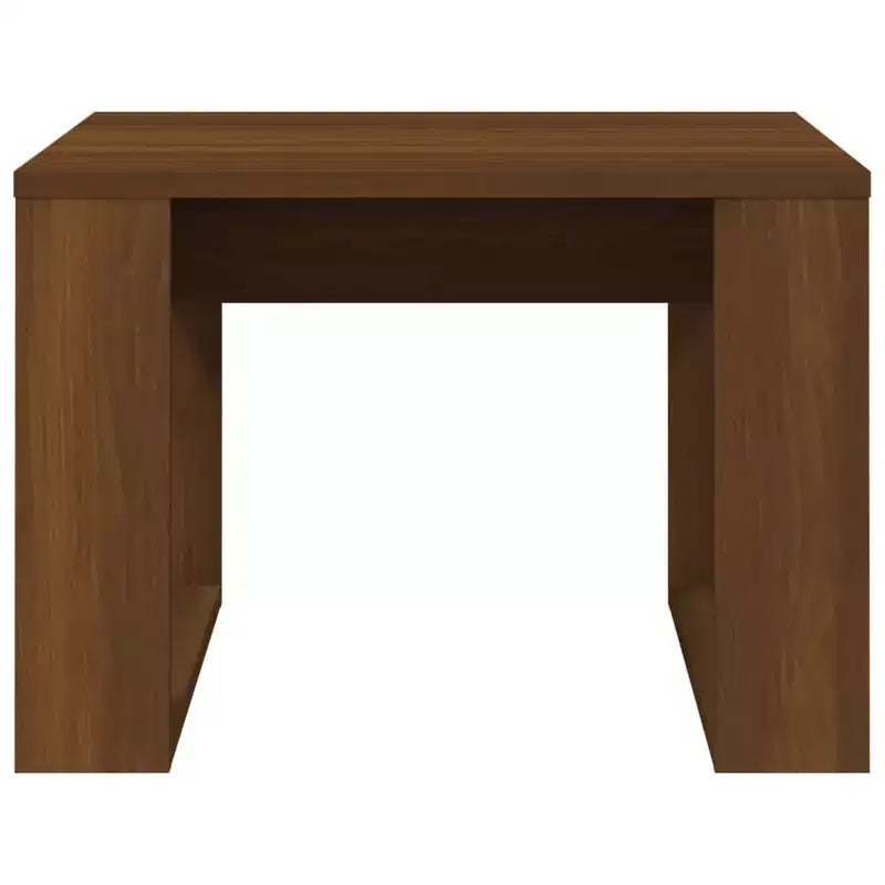 Clihome Modern Oak Side Table, Elegant Compact Square Accent Table for Living Room and Bedroom Decor