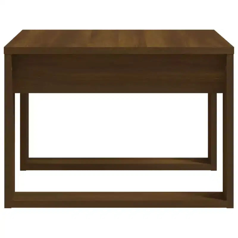 Clihome Modern Oak Side Table, Elegant Compact Square Accent Table for Living Room and Bedroom Decor