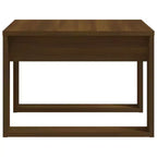 Clihome Modern Oak Side Table, Elegant Compact Square Accent Table for Living Room and Bedroom Decor