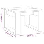 Clihome Modern Oak Side Table, Elegant Compact Square Accent Table for Living Room and Bedroom Decor