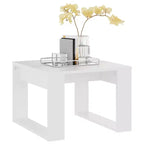 Clihome Modern Oak Side Table, Elegant Compact Square Accent Table for Living Room and Bedroom Decor