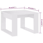 Clihome Modern Oak Side Table, Elegant Compact Square Accent Table for Living Room and Bedroom Decor