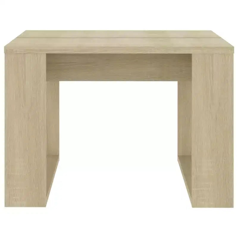 Clihome Modern Oak Side Table, Elegant Compact Square Accent Table for Living Room and Bedroom Decor