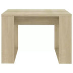 Clihome Modern Oak Side Table, Elegant Compact Square Accent Table for Living Room and Bedroom Decor