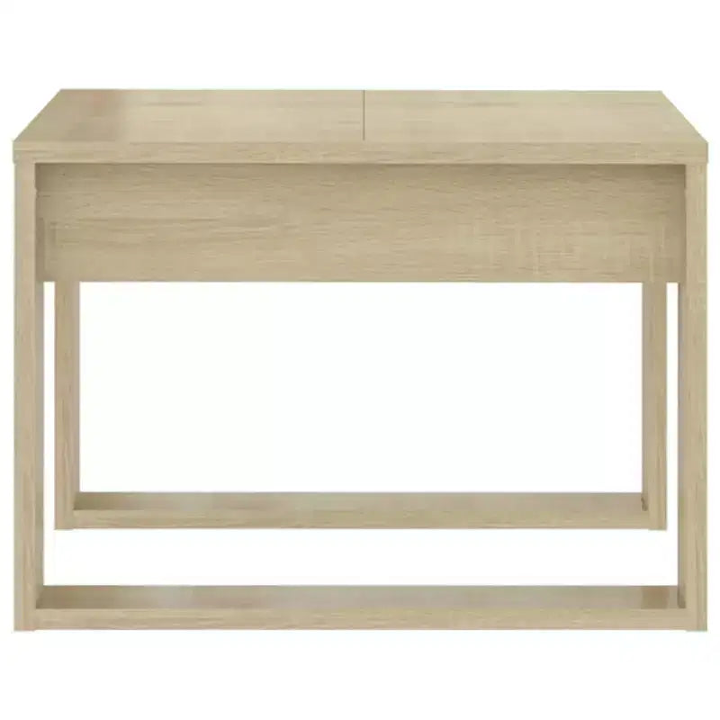 Clihome Modern Oak Side Table, Elegant Compact Square Accent Table for Living Room and Bedroom Decor
