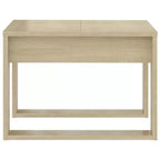Clihome Modern Oak Side Table, Elegant Compact Square Accent Table for Living Room and Bedroom Decor