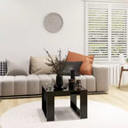Clihome Modern Oak Side Table, Elegant Compact Square Accent Table for Living Room and Bedroom Decor