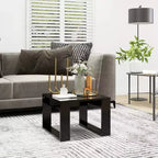 Clihome Modern Oak Side Table, Elegant Compact Square Accent Table for Living Room and Bedroom Decor