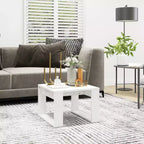 Clihome Modern Oak Side Table, Elegant Compact Square Accent Table for Living Room and Bedroom Decor