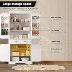 72 Inch Pantry Cabinet, Space-Saving Wood Kitchen Storage Cabinet with Drawer