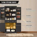 72 Inch Pantry Cabinet, Space-Saving Wood Kitchen Storage Cabinet with Drawer