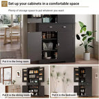 72 Inch Pantry Cabinet, Space-Saving Wood Kitchen Storage Cabinet with Drawer