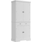 72 Inch Pantry Cabinet, Space-Saving Wood Kitchen Storage Cabinet with Drawer