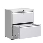 2 Drawer Lateral File Cabinet with Lock, Metal Lateral Steel Wide Horizontal Filing Cabinets