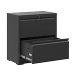 2 Drawer Lateral File Cabinet with Lock, Metal Lateral Steel Wide Horizontal Filing Cabinets