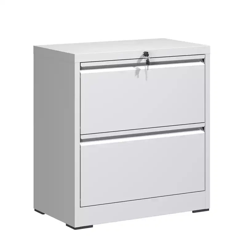 2 Drawer Lateral File Cabinet with Lock, Metal Lateral Steel Wide Horizontal Filing Cabinets