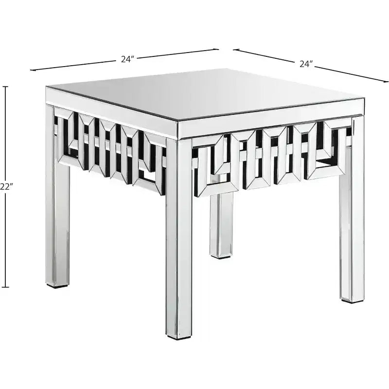 Meridian Furniture Aria Mirrored End Table