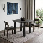 HomeRoots 67 Black Solid Wood Oval Dining Table