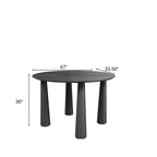 HomeRoots 67 Black Solid Wood Oval Dining Table
