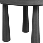 HomeRoots 67 Black Solid Wood Oval Dining Table