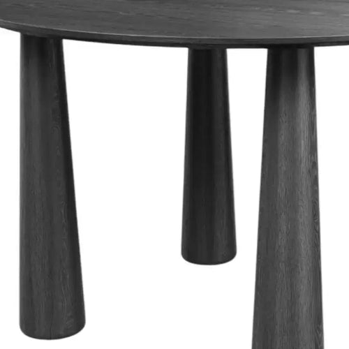 HomeRoots 67 Black Solid Wood Oval Dining Table
