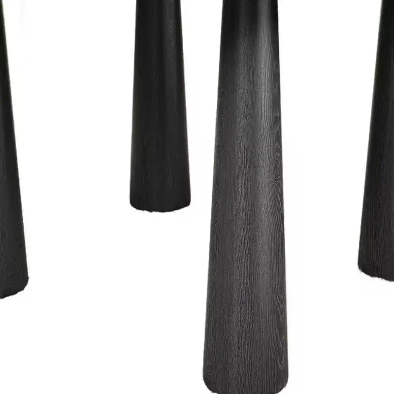 HomeRoots 67 Black Solid Wood Oval Dining Table