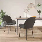 vidaXL Dining Chair Set of 2 Dark grey