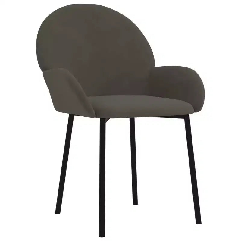 vidaXL Dining Chair Set of 2 Dark grey