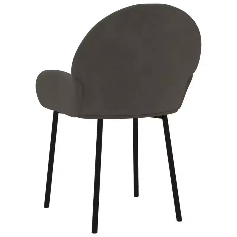vidaXL Dining Chair Set of 2 Dark grey