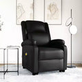 vidaXL Power Lift Massage Recliner Black Faux Leather