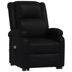 vidaXL Power Lift Massage Recliner Black Faux Leather