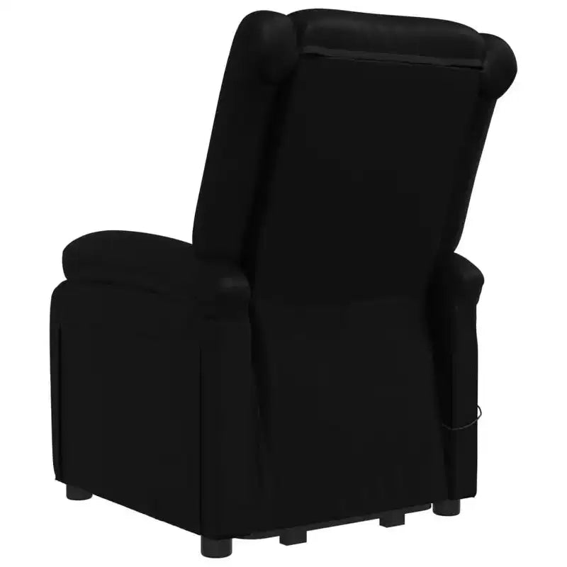 vidaXL Power Lift Massage Recliner Black Faux Leather