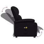 vidaXL Power Lift Massage Recliner Black Faux Leather