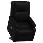 vidaXL Power Lift Massage Recliner Black Faux Leather