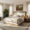 Christopher Knight Home Nashville Modern Linen Upholstered Bed with Wingback Headboard