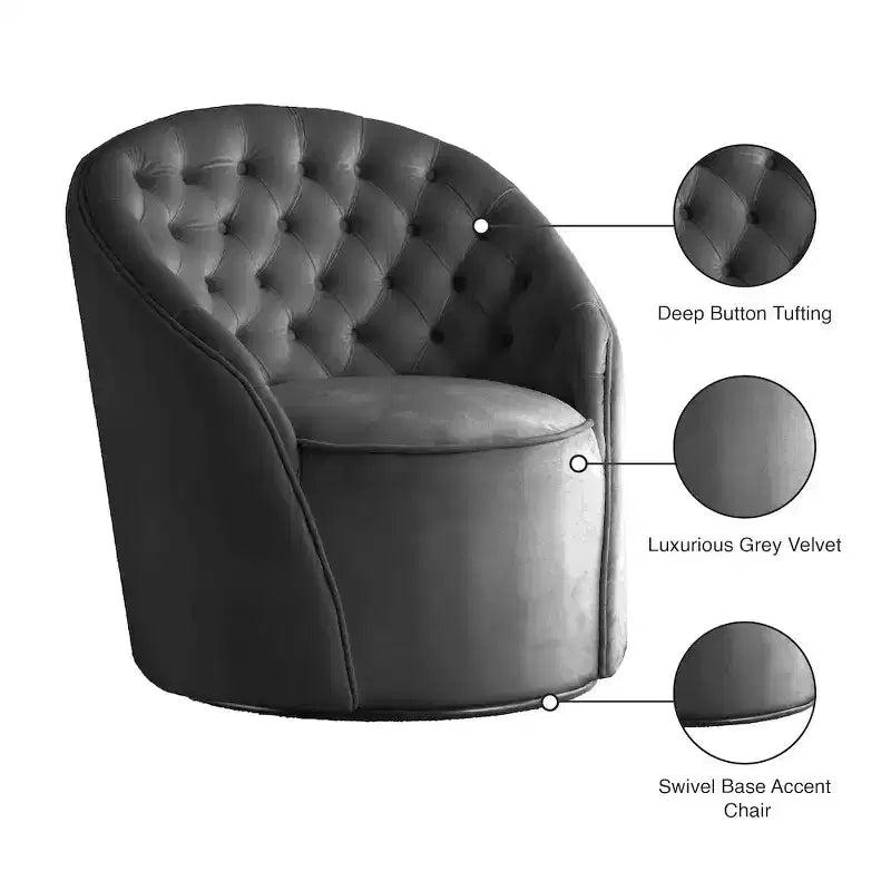 Meridian Furniture Alessio Velvet Chair