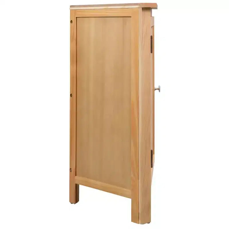 vidaXL Corner Cabinet Brown Solid Oak Wood Compact Corner Cabinet