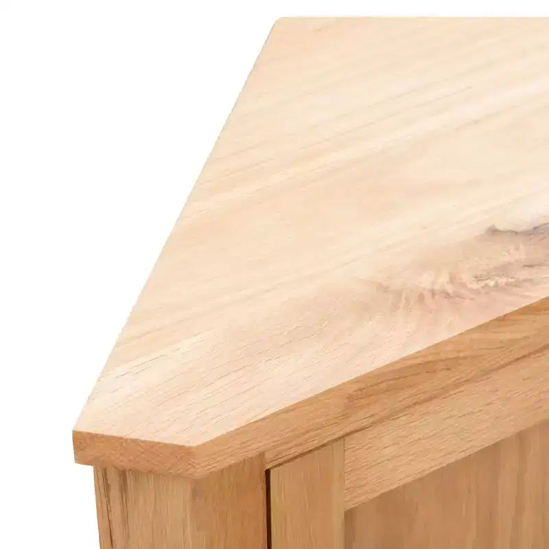 vidaXL Corner Cabinet Brown Solid Oak Wood Compact Corner Cabinet