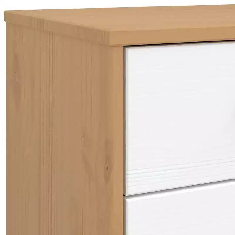 vidaXL Drawer Cabinet White and Brown