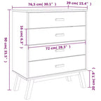 vidaXL Drawer Cabinet White and Brown