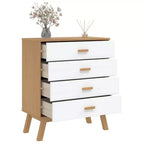 vidaXL Drawer Cabinet White and Brown