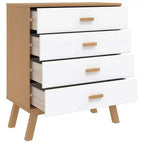 vidaXL Drawer Cabinet White and Brown