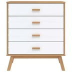 vidaXL Drawer Cabinet White and Brown