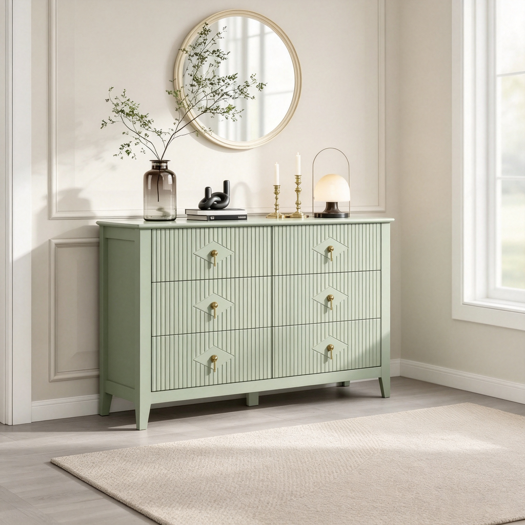Commode de chambre moderne en bois avec tiroirs de rangement