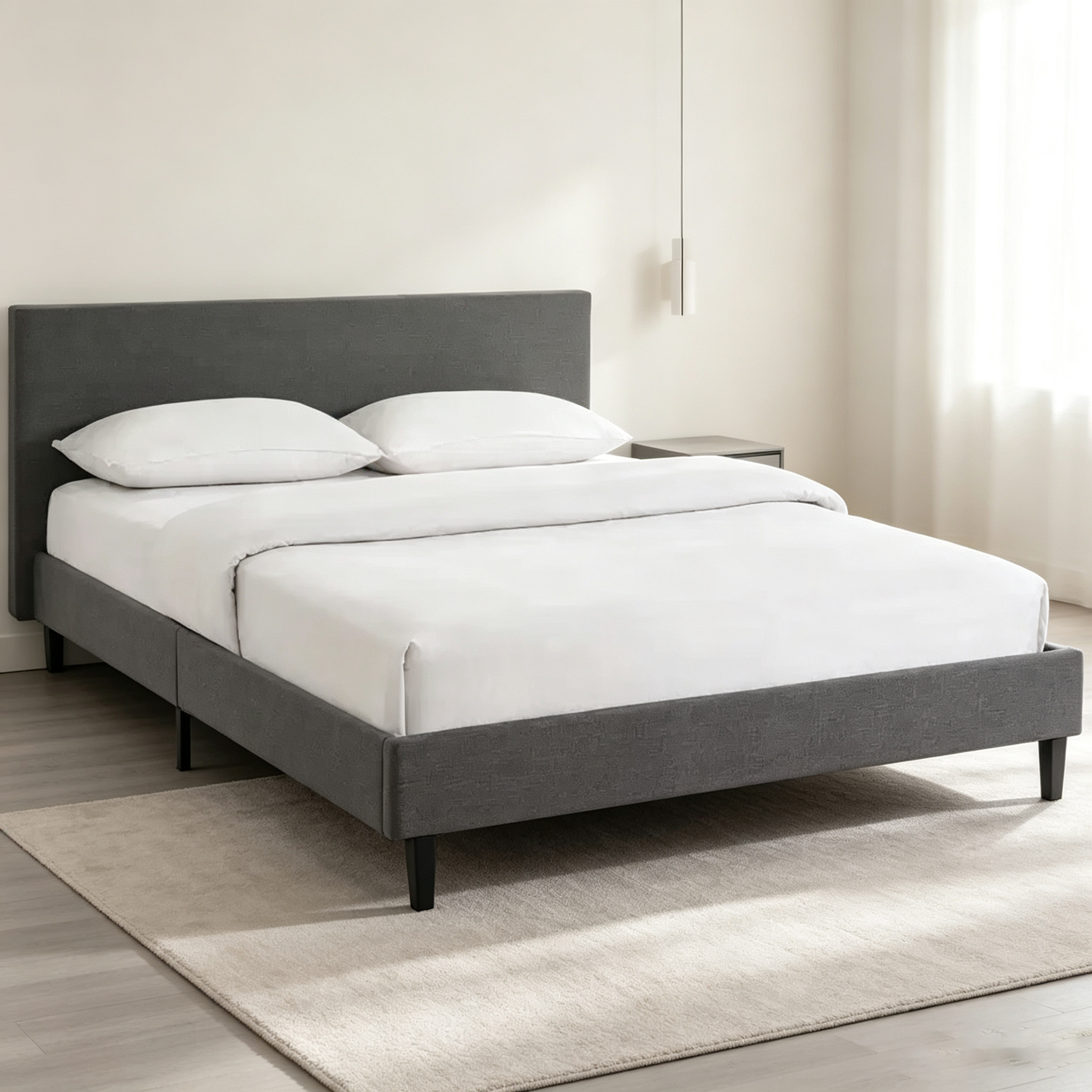 Lit double en tissu