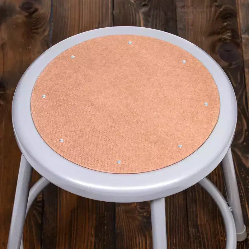 2pk 32"-39" Adjustable Heavy Duty Steel Stool Gray - Hampden Furnishings