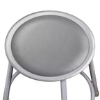 2pk Adjustable Heavy Duty Vinyl Steel Barstool with Backrest Gray - Hampden Furnishings