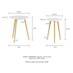 Nesting End Tables with Circular Top White - Yorkshire Home