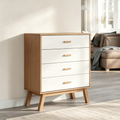 Commode blanche et marron