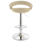 Elama 2 Piece Adjustable Rattan Barstool in Gray with Chrome Base